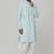 Buy designer light blue cotton kurta pajama set