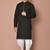 Buy designer black cotton kurta pajama set