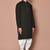 Buy designer black cotton kurta pajama set