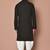 Buy designer black cotton kurta pajama set