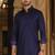 Buy blue cotton silk pathani kurta pajama set
