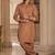 Buy brown cotton silk pathani kurta pajama set