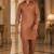Buy brown cotton silk pathani kurta pajama set