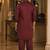 Buy maroon cotton silk pathani kurta pajama set