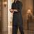 Buy black cotton silk pathani kurta pajama set