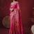 pink dola silk blend with zari weaving party wear saree