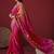 pink dola silk blend with zari weaving party wear saree