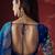 blue dola silk blend with zari weaving party wear saree