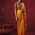shaded mustard dola silk blend with zari weaving party wear saree
