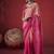 shaded baby pink dola silk blend with zari weaving party wear saree