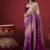shaded lavender dola silk blend with zari weaving party wear saree