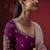 shaded lavender dola silk blend with zari weaving party wear saree