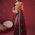 shaded salmon & maroon dola silk blend with zari weaving party wear saree
