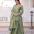 Mehendi fandy straight kurta palazzo dupatta set
