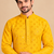 Yellow Heavy Rayon Lakhnavi Sequin Thread Work Ethnic Festive Wear Kurta With Pyjama