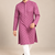 Purple Heavy Rayon Lakhnavi Sequin Thread Work Ethnic Festive Wear Kurta With Pyjama