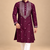 Wine Trending Premium Heavy Mirror Work Design Fabric Soft Silky Mens Ethnic Festival Wear Kurta And Pajama