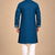 Teal Blue Trending Premium Heavy Mirror Work Design Fabric Soft Silky Mens Ethnic Festival Wear Kurta And Pajama