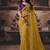 mustard organza zari work party wear saree