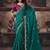 Cyan bemberg sequince work party wear saree