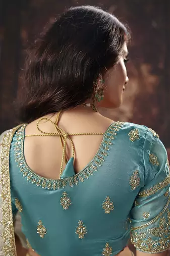 multicolor satin sequince work party wear saree