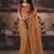 orange organza sequince work party wear saree