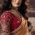 orange organza sequince work party wear saree