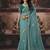 sky blue organza sequince work party wear saree