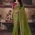 olive organza sequince work party wear saree