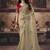 beige organza sequince work party wear saree