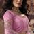 baby pink organza sequince work party wear saree