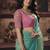 sky blue sequince work party wear saree