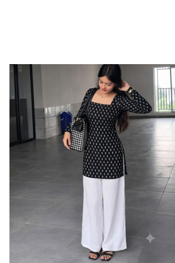 handmade block printed rayon kurtis for women's 1