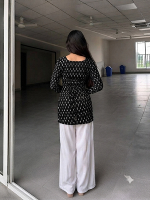  handmade block printed rayon kurtis for women's 3