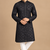 Black Trending Heavy Rayon Lakhnavi Sequin Thread Work Ethnic Festive Wear Kurta With Pyjama
