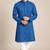 Blue Trending Heavy Rayon Lakhnavi Sequin Thread Work Ethnic Festive Wear Kurta With Pyjama