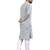 Grey Lakhnavi Thread Work Design Fabric Thai Silk Ethnic Festive Wear Kurta Pyjama