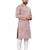 Pink Lakhnavi Thread Work Design Fabric Thai Silk Ethnic Festive Wear Kurta Pyjama