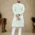 SkyBlue Lakhnavi Thread Work Design Fabric Thai Silk Ethnic Festive Wear Kurta Pyjama
