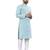 Blue Lakhnavi Thread Work Design Fabric Thai Silk Ethnic Festive Wear Kurta Pyjama