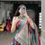 Women's Tussar Silk Ajrakh Print Lehenga Choli with Mirror Work and Dupatta for Navratri Garba Wear