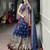 Women's Tussar Silk Ajrakh Print Lehenga Choli with Mirror Work and Dupatta for Navratri Garba Wear