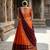 Beautiful South Indian Style Semi-Stitched Half Saree with Blouse and Dupatta for Women