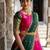 Beautiful South Indian Style Semi-Stitched Half Saree with Blouse and Dupatta for Women