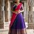 Beautiful South Indian Style Semi-Stitched Half Saree with Blouse and Dupatta for Women