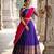 Beautiful South Indian Style Semi-Stitched Half Saree with Blouse and Dupatta for Women