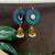 Green fabric with jhumkas