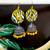 Yellow fabric with jhumkas