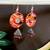 Pink fabric with jhumkas