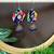 Blue fabric with jhumkas
